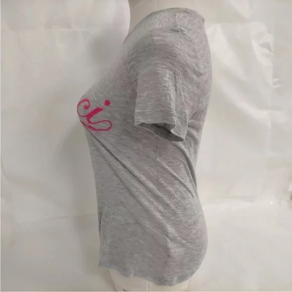 Gucci Gray & Pink Logo Top - Size XS - Picture 4 of 9